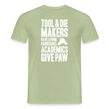 Outilleur Outilleur Tool & Die Maker - T-shirt homme - vert sauge - Devant - AI Model Male 178 light (178cm)