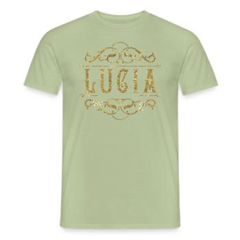 Lucia gold - Men's T-Shirt - sage - Front - AI Model Male 178 light (178cm)