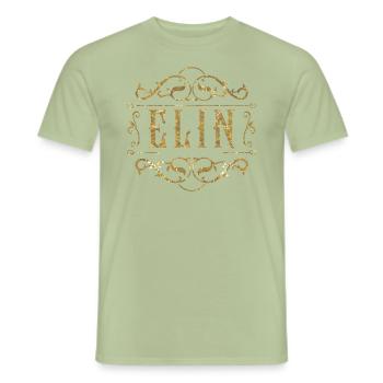 Elin gold - Männer T-Shirt - Sage - Vorne - AI Model Male 178 light (178cm)