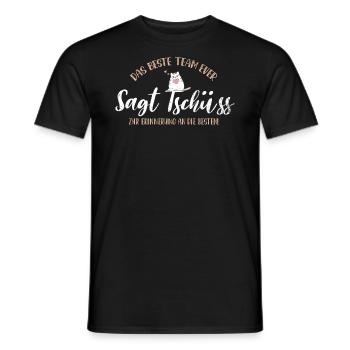 Tschüss vom Team, Abschied - Männer T-Shirt - Schwarz - Vorne - AI Model Male 178 light (178cm)