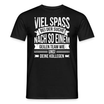 Jobwechsel Kollegen Abschied von Arbeitskollegen - Männer T-Shirt - Schwarz - Vorne - AI Model Male 178 light (178cm)