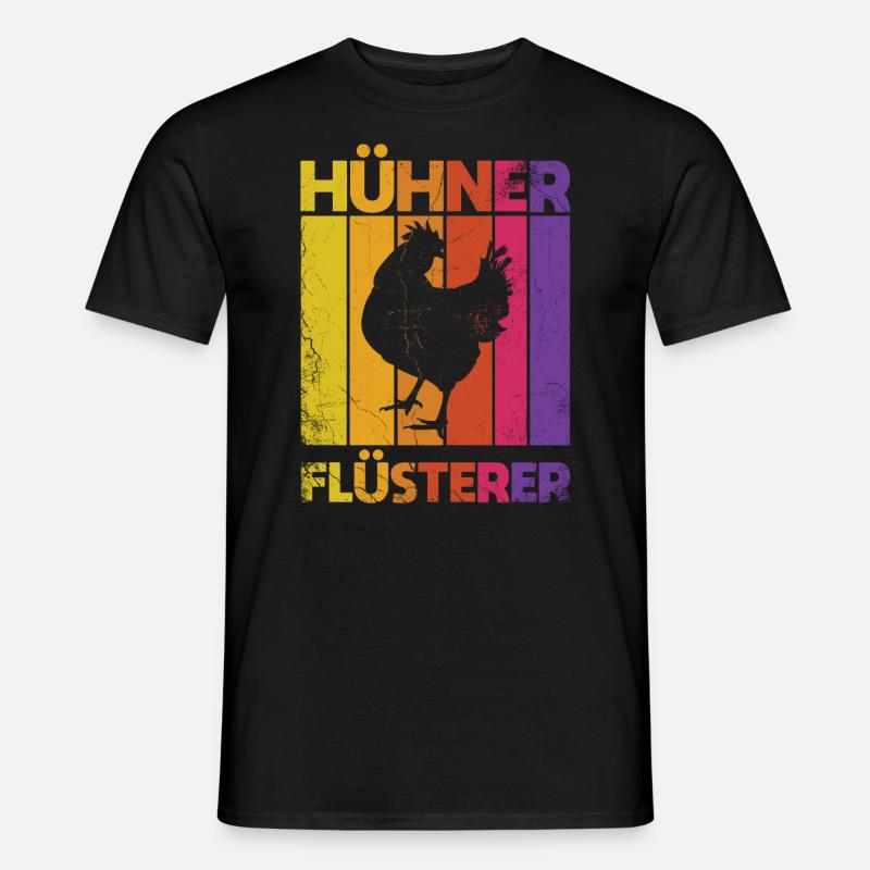 Hühner Flüsterer. Hühner - Männer T-Shirt - Schwarz