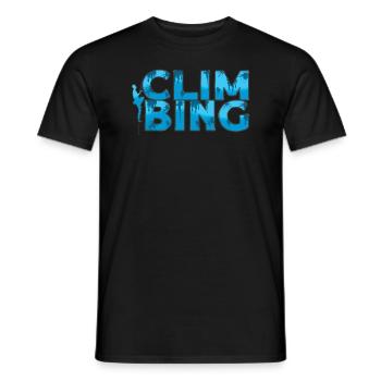 Climbing Extreme sport climbing - Men's T-Shirt - black - Front - AI Model Male 178 light (178cm)