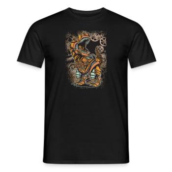 Dino Steampunk Trois dinosaures Rex T Rex - T-shirt homme - noir - Devant - AI Model Male 178 light (178cm)
