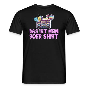 90er Jahre Party und Mottoparty Design, 90s - Männer T-Shirt - Schwarz - Vorne - AI Model Male 178 light (178cm)
