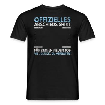 Abschieds T-Shirt Jobwechsel Kollege, - Männer T-Shirt - Schwarz - Vorne - AI Model Male 178 light (178cm)