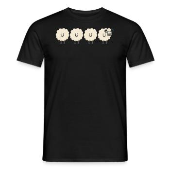 Sheep - Men's T-Shirt - black - Front - AI Model Male 178 light (178cm)