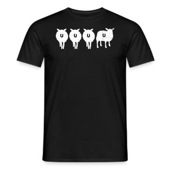 Sheep - Men's T-Shirt - black - Front - AI Model Male 178 light (178cm)