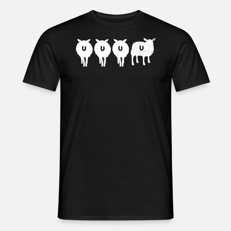 Schafe - Männer T-Shirt - Schwarz