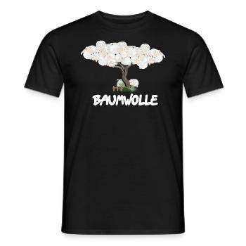 Baumwolle Wortspiel Schaf auf Baum, Schaf - Männer T-Shirt - Schwarz - Vorne - AI Model Male 178 light (178cm)