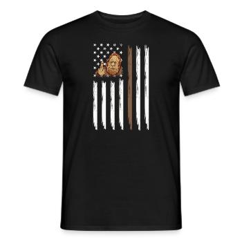 USA Falg et Bigfoot pour les amateurs de monstres - T-shirt homme - noir - Devant - AI Model Male 178 light (178cm)