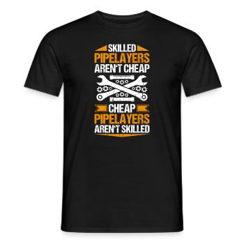 Constructeur de pipelines Construction de pipelines Pipelayer - T-shirt homme - noir - Devant - AI Model Male 178 light (178cm)