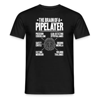 Pipeline Constructor Pipeline Construction Pipelayer - Men's T-Shirt - black - Front - AI Model Male 178 light (178cm)