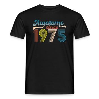Vintage 1975 Retro Bitrthday Limited Edition - Men's T-Shirt - black - Front - AI Model Male 178 light (178cm)