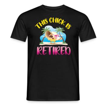 Ce poussin est à la retraite - T-shirt homme - noir - Devant - AI Model Male 178 light (178cm)