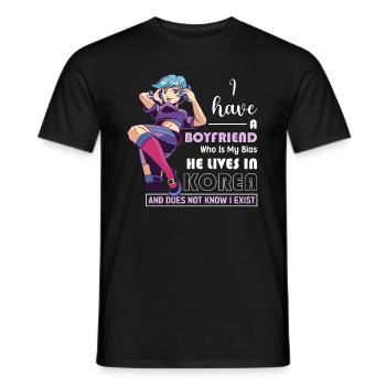 I Have A Boyfriend Who Is My Bias Kpop Kdrama - Männer T-Shirt - Schwarz - Vorne - AI Model Male 178 light (178cm)