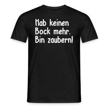 Lustiges Keinen Bock bin Zaubern Design, Bin - Männer T-Shirt - Schwarz - Vorne - AI Model Male 178 light (178cm)