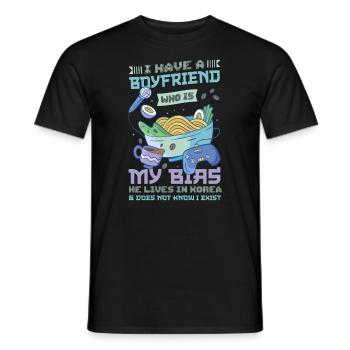 I Have A Boyfriend Who Is My Bias Kpop Kdrama - Männer T-Shirt - Schwarz - Vorne - AI Model Male 178 light (178cm)