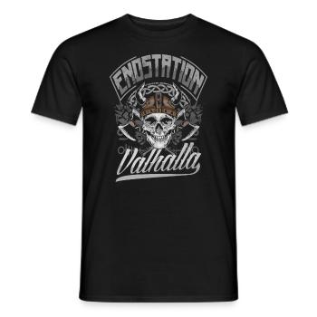 Terminus Valhalla Viking Warrior - Men's T-Shirt - black - Front - AI Model Male 178 light (178cm)