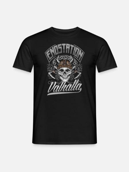 Endstation Valhalla Wikinger Krieger - Männer T-Shirt - Schwarz
