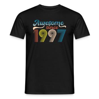 Vintage 1997 Retro Bitrthday Limited Edition - Men's T-Shirt - black - Front - AI Model Male 178 light (178cm)