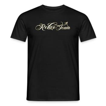 Cool Writing Relax Team - T-shirt homme - noir - Devant - AI Model Male 178 light (178cm)