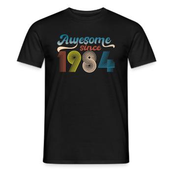 Vintage 1985 Retro Bitrthday Limited Edition - Men's T-Shirt - black - Front - AI Model Male 178 light (178cm)