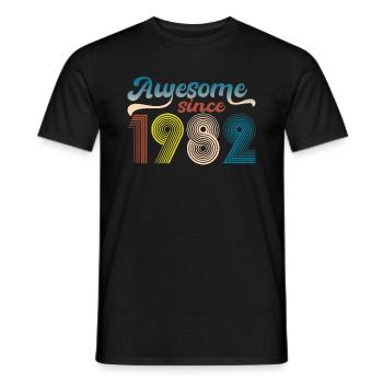 Born 1982 Retro 41st Birthday Limited - Men's T-Shirt - black - Front - AI Model Male 178 light (178cm)