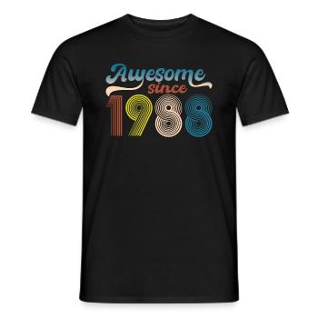 Vintage 1988 Retro Bitrthday Limited Edition - Men's T-Shirt - black - Front - AI Model Male 178 light (178cm)