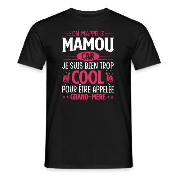 On m'appelle mamou - T-shirt homme - noir - Devant - AI Model Male 178 light (178cm)