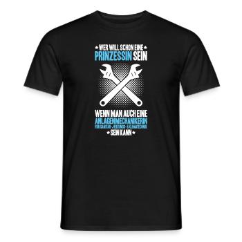 Anlagenmechaniker Klempner Plumber Sanitär Heizung - Männer T-Shirt - Schwarz - Vorne - AI Model Male 178 light (178cm)