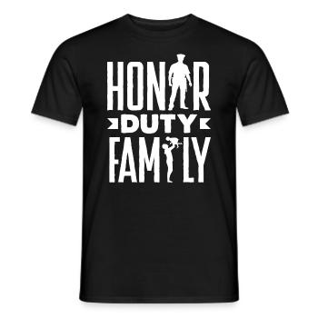 Honor Duty Family Father's Day Design for - Männer T-Shirt - Schwarz - Vorne - AI Model Male 178 light (178cm)