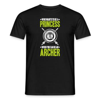 Bogenschütze Bogenschießen Bogen Archer Tir à l’arc - T-shirt homme - noir - Devant - AI Model Male 178 light (178cm)