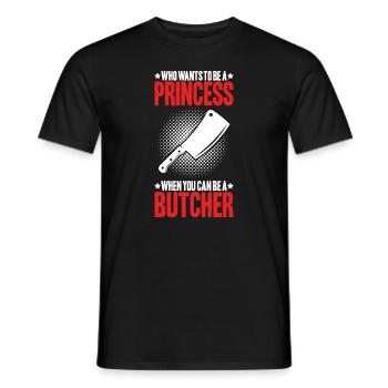 Fleischer Metzger Fleischerei Metzgerei Butcher - Männer T-Shirt - Schwarz - Vorne - AI Model Male 178 light (178cm)