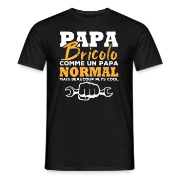 Papa bricolo comme un papa normal - T-shirt homme - noir - Devant - AI Model Male 178 light (178cm)