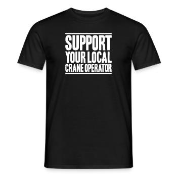 Kranführer Kranfahrer Kran Crane Operator - Männer T-Shirt - Schwarz - Vorne - AI Model Male 178 light (178cm)
