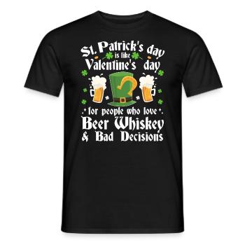 Drôle de la fête de la st patrick paddy saint patrick irlandais - T-shirt homme - noir - Devant - AI Model Male 178 light (178cm)