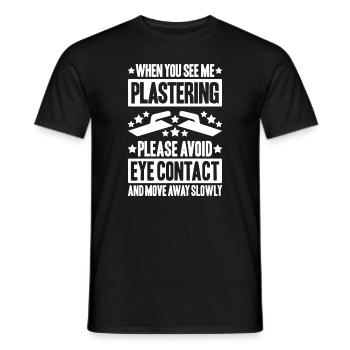 Stuckateur Plasterer Stukkateur Gipser Verputzer - Men's T-Shirt - black - Front - AI Model Male 178 light (178cm)