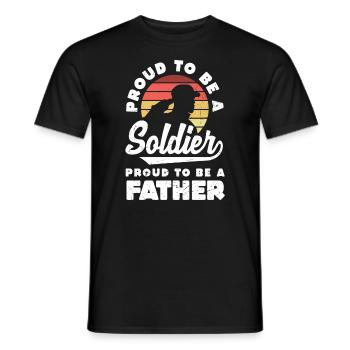 Proud to be a Soldier and Dad Father's Day - Männer T-Shirt - Schwarz - Vorne - AI Model Male 178 light (178cm)
