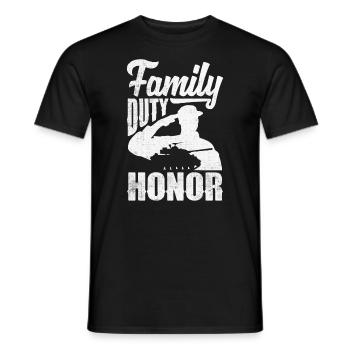 Devoir familial Honneur Fête des pères - T-shirt homme - noir - Devant - AI Model Male 178 light (178cm)