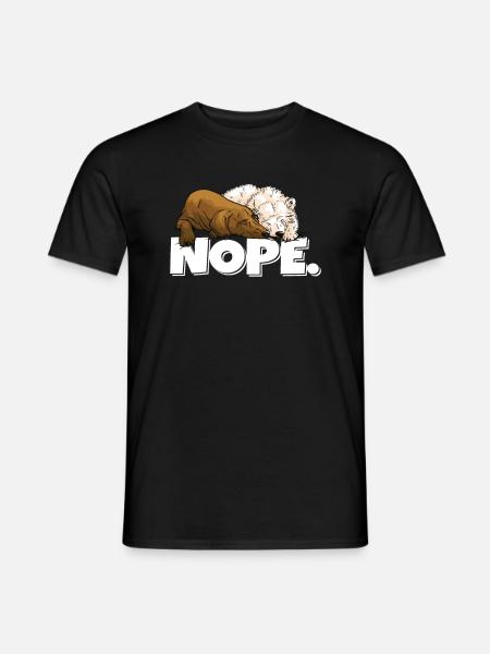 Font Nope Bears Sleep - Men's T-Shirt - black