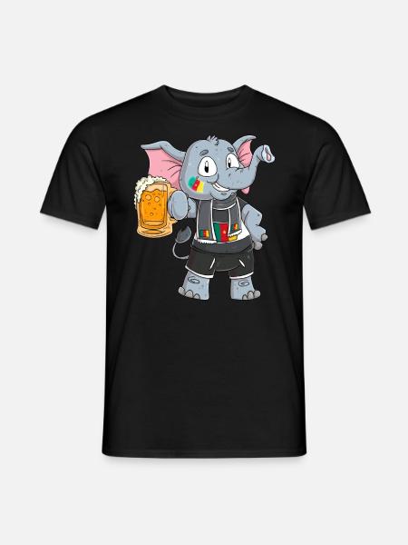 Cameroon Fan Elephant - Men's T-Shirt - black