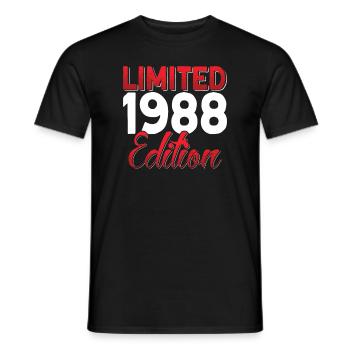 Vintage 1988 Retro Bitrthday Edition Limitée - T-shirt homme - noir - Devant - AI Model Male 178 light (178cm)