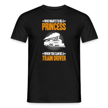 Triebfahrzeugführer Lokführer Train Driver - Men's T-Shirt - black - Front - AI Model Male 178 light (178cm)