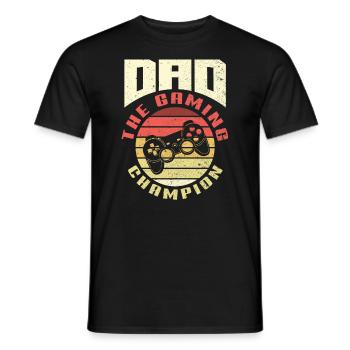 Dad The Gaming Champion Fathers Day Gamer - Männer T-Shirt - Schwarz - Vorne - AI Model Male 178 light (178cm)