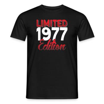 Vintage 1977 Retro Bitrthday Limited Edition - Men's T-Shirt - black - Front - AI Model Male 178 light (178cm)