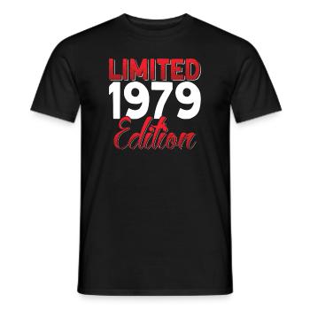 Vintage 1979 Retro Bitrthday Limited Edition - Men's T-Shirt - black - Front - AI Model Male 178 light (178cm)
