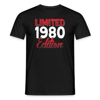 Vintage 1980 Retro Bitrthday Limited Edition - Men's T-Shirt - black - Front - AI Model Male 178 light (178cm)