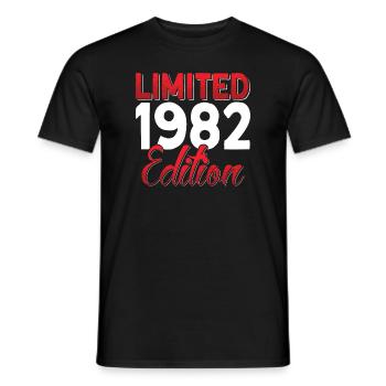 Born 1982 Retro 41st Birthday Limited - Men's T-Shirt - black - Front - AI Model Male 178 light (178cm)