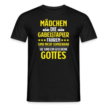Staplerfahrer Gabelstaplerfahrer Forklift Operator - Männer T-Shirt - Schwarz - Vorne - AI Model Male 178 light (178cm)